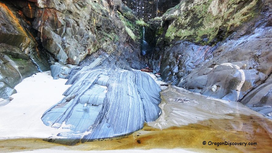 Yoakam Beach Waterfall, Oregon Coast