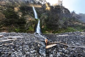 Larson Creek Falls on Short Beach, Oregon Coast